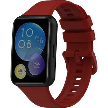 Příslušenství k chytrým hodinkám eses Silikonový řemínek pro Huawei watch fit 2 - Tmavě červený