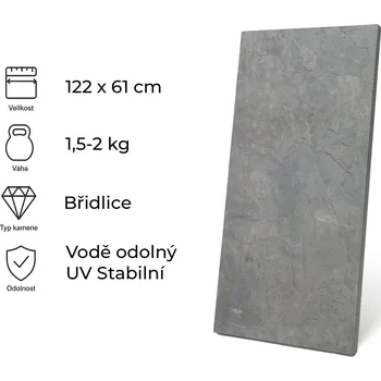 Obklad Windu Kamenná dýha, Silver Grey, 1220x610 mm, 0,74 m2