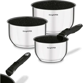 Sada nádobí Sada hrnců s odnímatelnou rukojetí Konighoffer Colate 4 kusy
