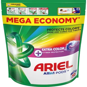 Tableta na praní Ariel All in 1 Pods Extra Color And Fiber Protection 50 ks
