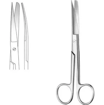 Nůžky chirurgické hrothato tupé zahnuté 18 cm S 11165