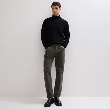 Pánské kalhoty Reserved - Bavlněné kalhoty slim fit - pudrově zelená - 413GQ-97X - 413GQ-97X-L