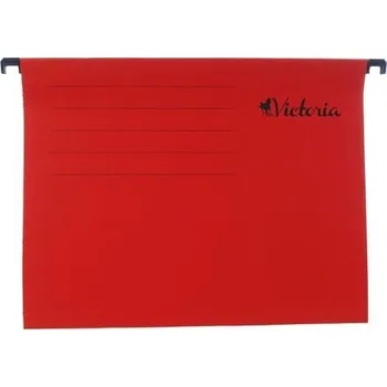 Archivační box Závěsné zakládací desky, kartonové, A4, VICTORIA OFFICE, červené 5ks 586456