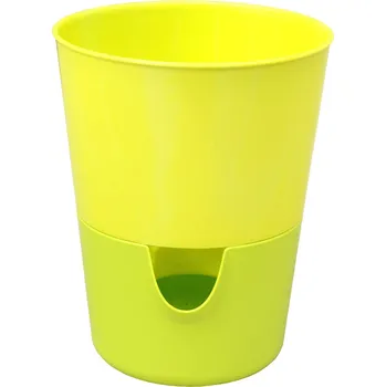 Květináč Plastia květináč Rosmarin - žlutá + zelená 11 cm
