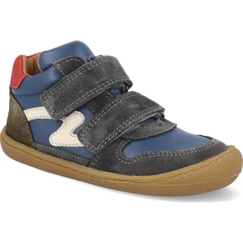 Dětská sportovní obuv Barefoot dětské kotníkové boty Develab - Sneaker 2 Velcro - leather Blue Fantasy modré Velikost: 25