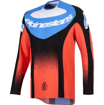 Moto oblečení Motokrosový dres Alpinestars Techstar Knif oranžovo-černo-modrý