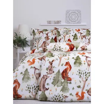 Povlečení Prodloužené povlečení mikroplyš Exclusive – Lesní zvířátka