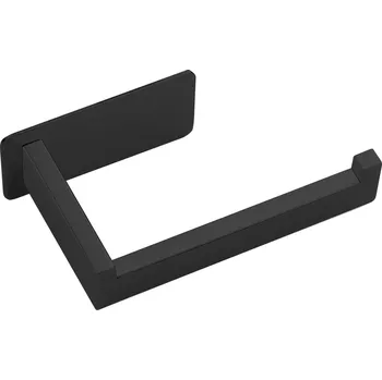 CERANO - Samolepící držák toaletního papíru Lago - černá matná