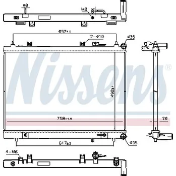 Chladič motoru Chladič, chlazení motoru NISSENS 606308