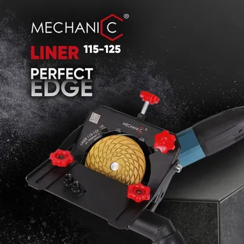 MECHANIC LINER 115-125 – přípravek na úhlovou brusku pro přesné broušení hran s pady