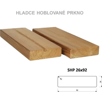 Terasové prkno Hladké prkno, SHP 26x92 mm Objednat délku: 3000mm