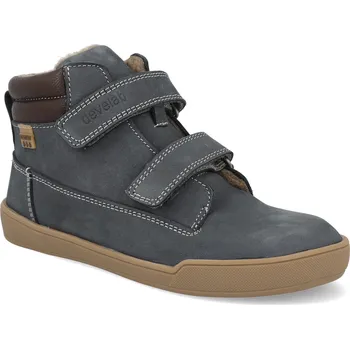 Dívčí zimní obuv Barefoot dětské zimní boty Develab - Mid Boot 2 WP Navy modré Velikost: 31