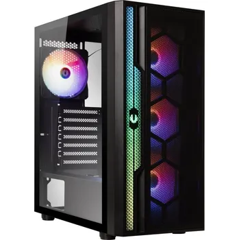 PC skříň BitFenix skříň Apollo / ATX / 4x 120mm FRGB fan / 3x USB 3.0 / USB 2.0 / tvrzené sklo / černá BFC-APL-300-KKGXP-4F