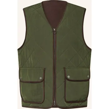 Pánská vesta Gant Pánská Prošívaná Vesta, zelená / tmavě hnědá, 54