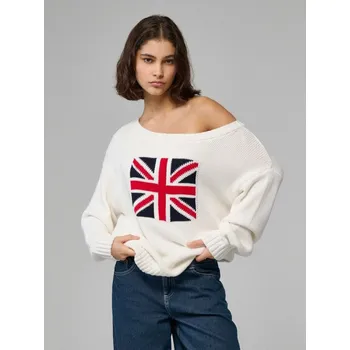 Dámské oblečení Svetr s vysokým podílem bavlny - M/L - House - krémový - 147GH-01X