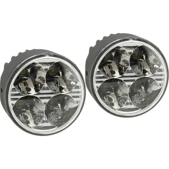 Osvětlení automobilu Compass Světla denního svícení 4 HIGH POWER LED 12V/24V (kulatá 70 mm)