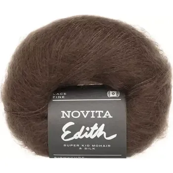 Příze Novita Edith 6371 Hnědá (Mohérová příze Edith Brand )