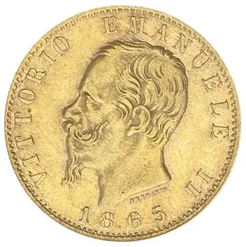 Zlatá mince 20 Lira Itálie Vittorio Emanuele II. různé roky (1800-1927)