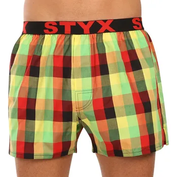 Trenýrky Pánské trenky Styx sportovní guma vícebarevné (B1104) L Možnost vrácení zboží ZDARMA do 120 dnů!