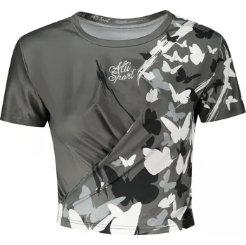 Dámské tričko Dámský funkční crop top premium ALTISPORT VOJ/ALW022TR07 ŠEDÁ ŠEDÁ XXL