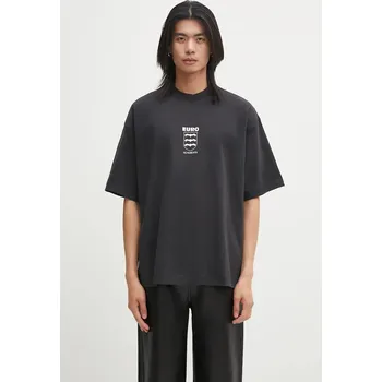 Pánské tričko Bavlněné tričko VETEMENTS Bats Logo Regular, L, černá, 99X