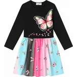 DÍVČÍ ŠATY A DLOUHÝM RUKÁVEM SS3628 Velikost: 122, Barva: Tmavě modrá