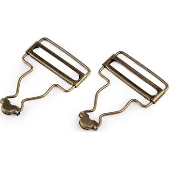 Spona na laclové kalhoty, průvlek 38 mm staromosaz 20 ks