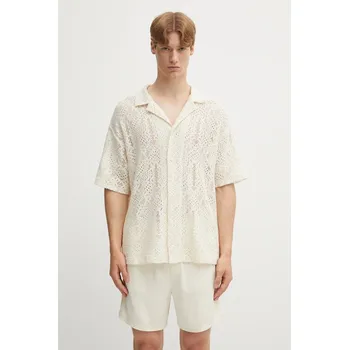 Pánská košile Košile Represent All Over Crochet Shirt, XS, béžová, 01X