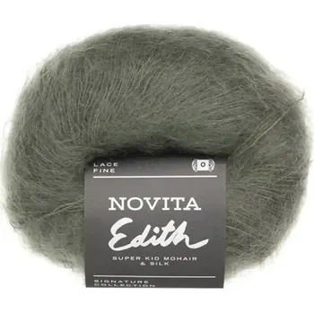Příze Novita Edith 3761 Khaki (Mohérová příze Edith Hain )