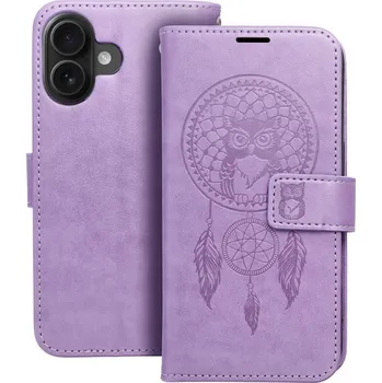 Pouzdro na mobilní telefon OEM Pouzdro Forcell MEZZO Book APPLE IPHONE 16 lapač snů fialové
