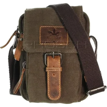 Konopná/kožená taška Greenburry 5924-30 zelená