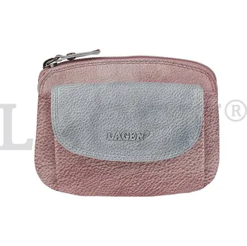 Kožená klíčenka LAGEN 786-382 fialová/stříbrná