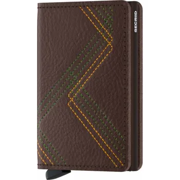 Peněženka Slimwallet Secrid Stitch Linea Espresso