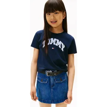 Dětské bavlněné tričko Tommy Hilfiger KG0KG08806.9BYA námořnická modř 59X, vel. 164
