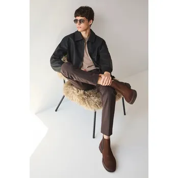 Pánské tenisky Semišové boty Medicine RW25-OBM313 hnědá 88X, EUR 42