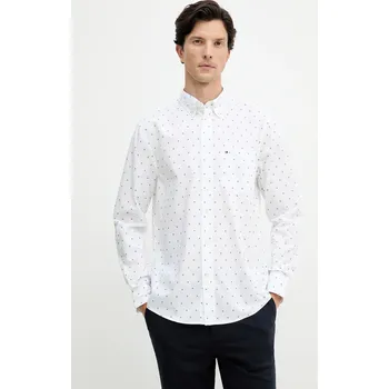 Pánská košile Bavlněná košile Tommy Hilfiger MW0MW40462 bílá 00X, vel. S