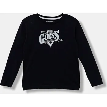 Dětské bavlněné tričko s dlouhým rukávem Guess N5BI18.I3Z14.9BYA námořnická modř 59X, vel. 88-96