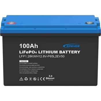 Trakční baterie EPEVER LFP1.28KWH12.8V-P65L2EV50 - Baterie LiFePO4 12,8V 100Ah 1280Wh Bluetooth M8 IP65 (Baterie, LiFePO4, 12,8V, 100Ah, 1280Wh, Bluetooth, M8, IP65)