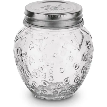 Zavařovací sklenice Skleněná sklenice s kovovým víčkem Tadar Truskawka 500 ml