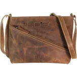 Kožená kabelka crossbody Greenburry 1582-25 hnědá