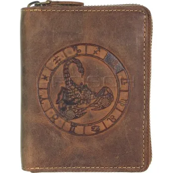 Peněženka Kožená peněženka na zip Greenburry 821A - štír