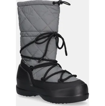 Dámská zimní obuv Sněhule Moon Boot MB MEZZALUNA QUILTED HIGH BOOT WP šedá barva, 80D2500080 H006 80D2500080.H006 90X, EUR 41