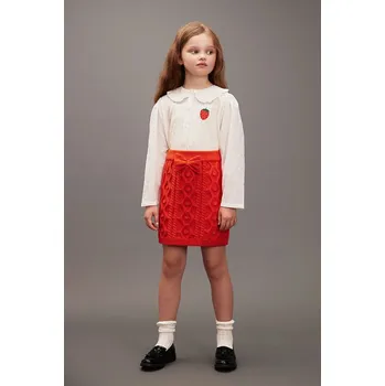 Dívčí sukně Dětská bavlněná sukně Mini Rodini 25730104 červená 29X, vel. 104-110