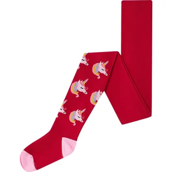 Dívčí punčocháče Wolf & Wolfie P2515 tmavě růžové jednorožci