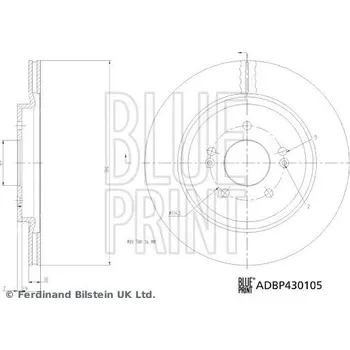 Brzdový kotouč Brzdový kotouč BLUE PRINT ADBP430105