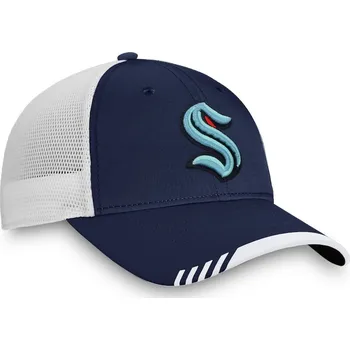 Kšiltovka Fanatics Pánská kšiltovka Seattle Kraken NHL Navy Authentic Pro Locker Room Trucker Adjustable Hat