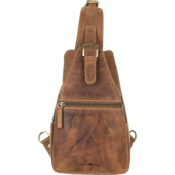 Kabelka Kožený Body-Crossover Bag Greenburry 1558-25 hnědý