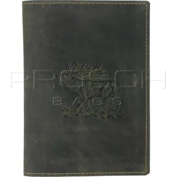 Obal na doklad Kožená dokladovka Greenburry 328-Stag-30 olivová