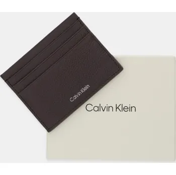 Peněženka Kožené pouzdro na karty Calvin Klein LV04D1060G hnědá 88X, vel. ONE SIZE