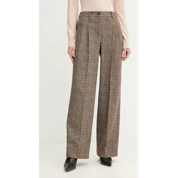 Dámské kalhoty Kalhoty s příměsí vlny Luisa Spagnoli 542379 hnědá 84A, vel. 40